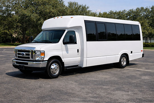 18-passenger minibus available for charter in Tyler, TX
